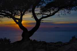 coucher de soleil sur les calanques