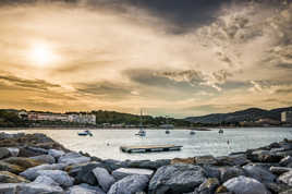 Fin de journée sur la digue