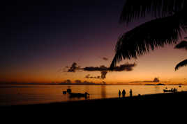 Coucher de soleil sur la plage