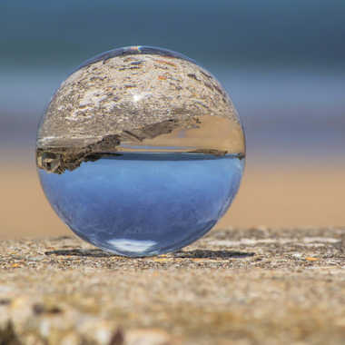 Plage bretonne dans boule de verre