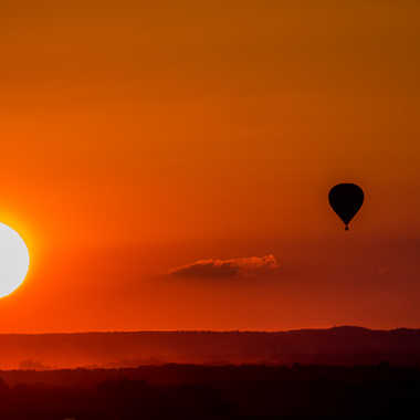 Red sun air ballon